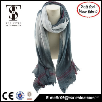 New solf material high quality gradient color thin shawl scarf use in beach